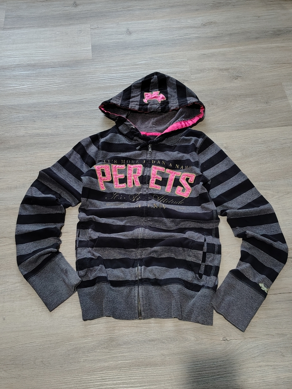 Joshua Perets Striped Y2K Hoodie